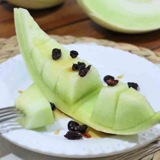 Honeydew with Maple Syrup