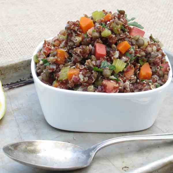 tangy lentils and quinoa
