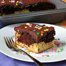 Marble Cake with Fudge Frosting