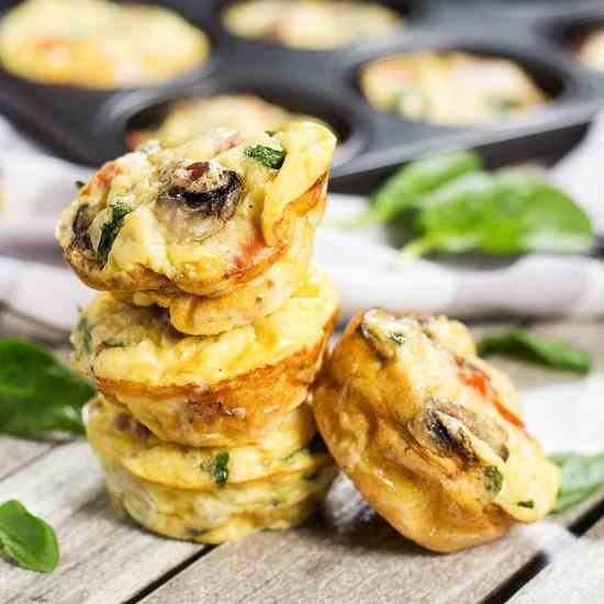 Muffin Tin Omelets with Prosciutto