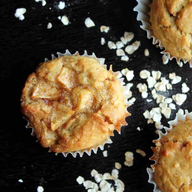 Oatmeal and Apple Streusel Muffins