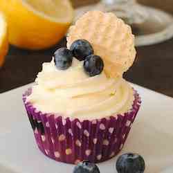 Blueberry Cupcakes w/ Lemon Frosting