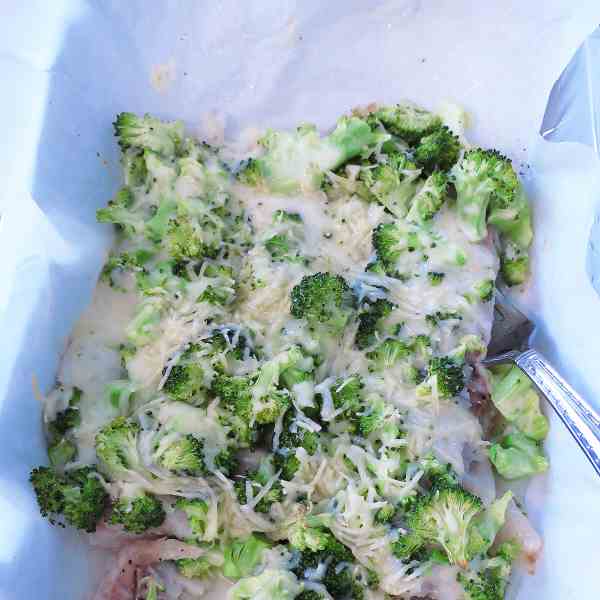 Parmesan Broccoli Baked Fish