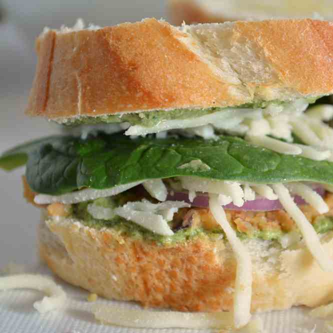Vegetarian bruschetta Bean Sandwich