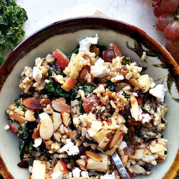 Kale and wild rice bowl