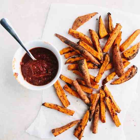 Harissa Sweet Potato Fries