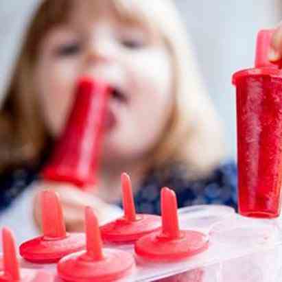 Mixed berry ice lollies