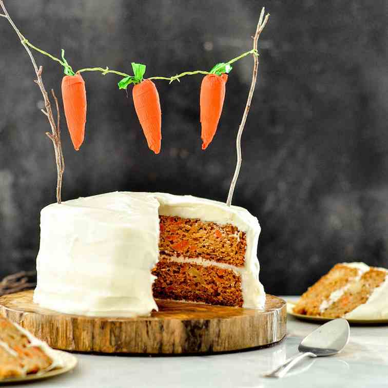 Healthy Carrot Pineapple Cake