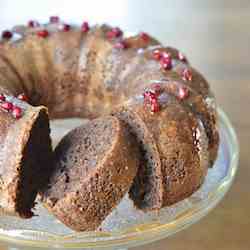 Easy Chocolate Pound Cake with Pomegranate