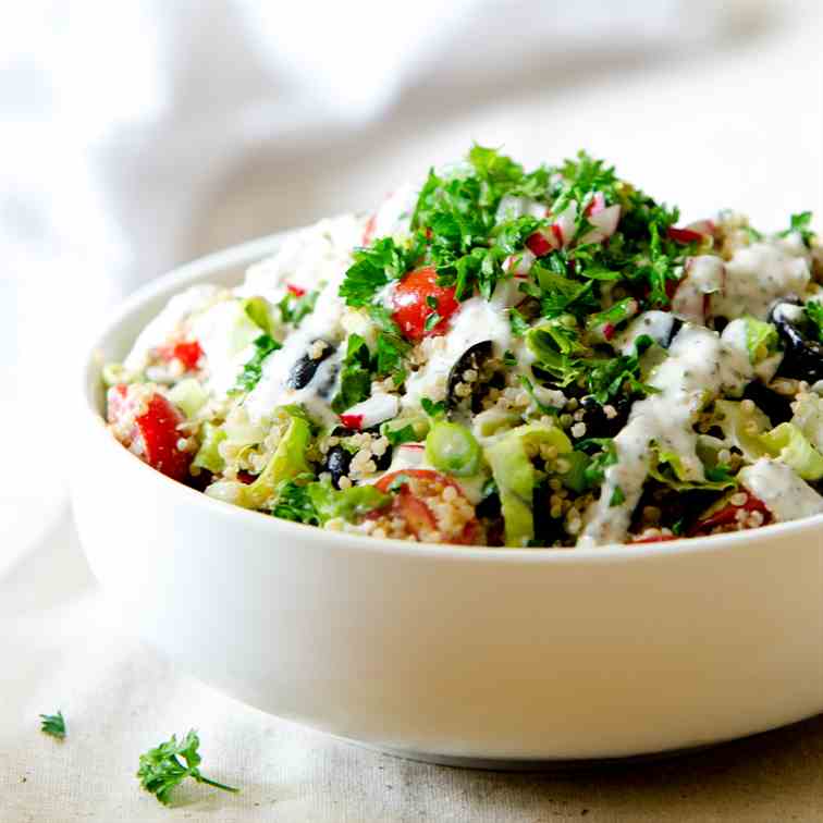 Easy Garden Veggie Quinoa Salad