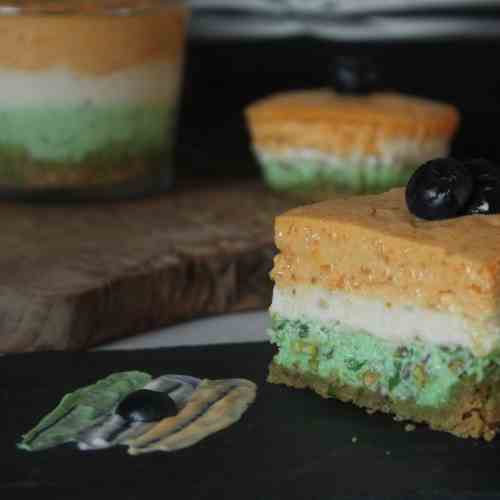 Indian Tricolor cheesecake