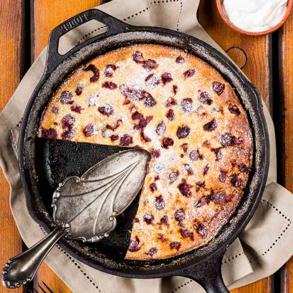 Cherry compote clafoutis