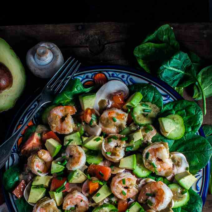 Spinach Salad with Shrimp