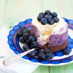 Little Blueberries Lemon Cheesecakes