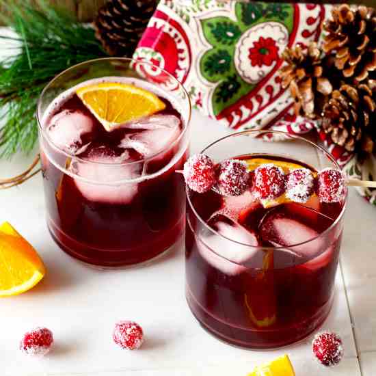 Cranberry Maple Bourbon Cocktail 
