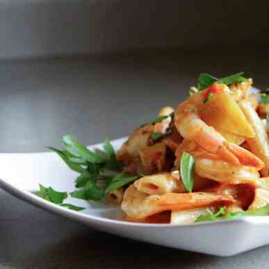 Blackened Chicken Penne with Shrimp