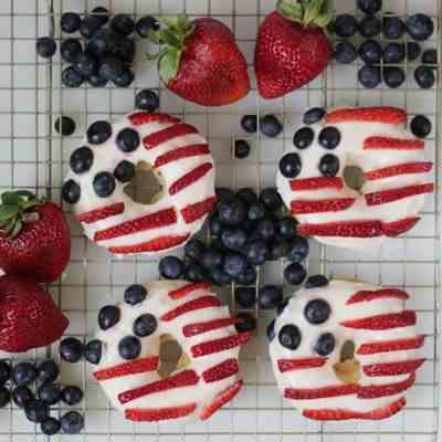 American Flag Donuts for July 4th