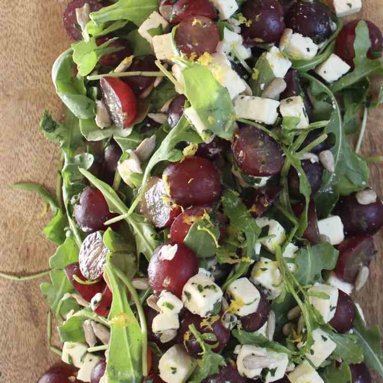 Red Grape - Feta Salad w- Sunflower Seeds