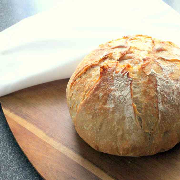 Sourdough no-knead Bread