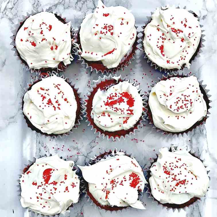 Guilt-Free Red Velvet Cupcakes