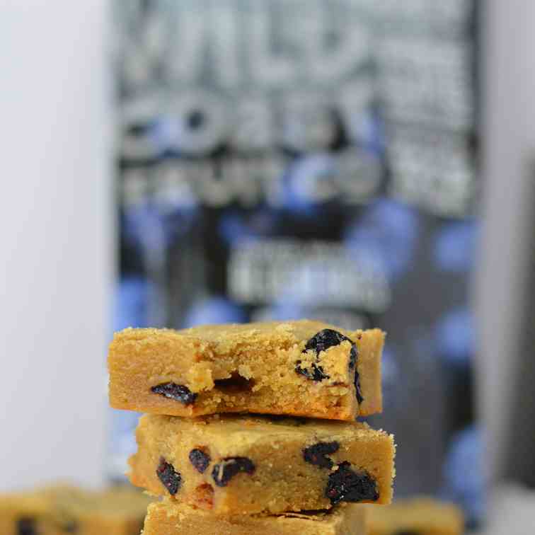 Dried Blueberry Coconut Oil Blondies