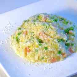 Leek, Bacon and Pea Risotto
