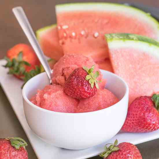 Strawberry Watermelon Sorbet