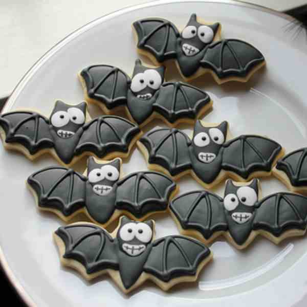 Halloween Cupcakes and Bat Cookies