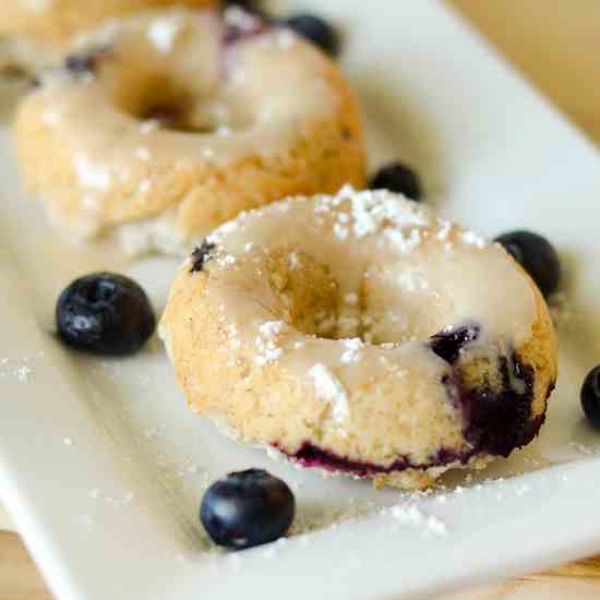 Gluten Free Baked Blueberry Donuts