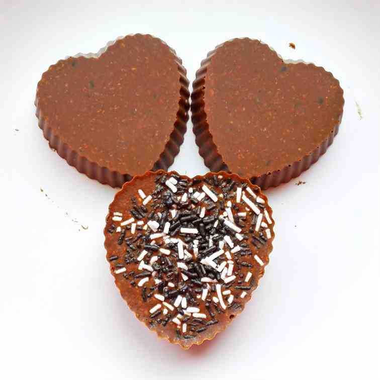 Vegan Crunchy Chocolate Hearts