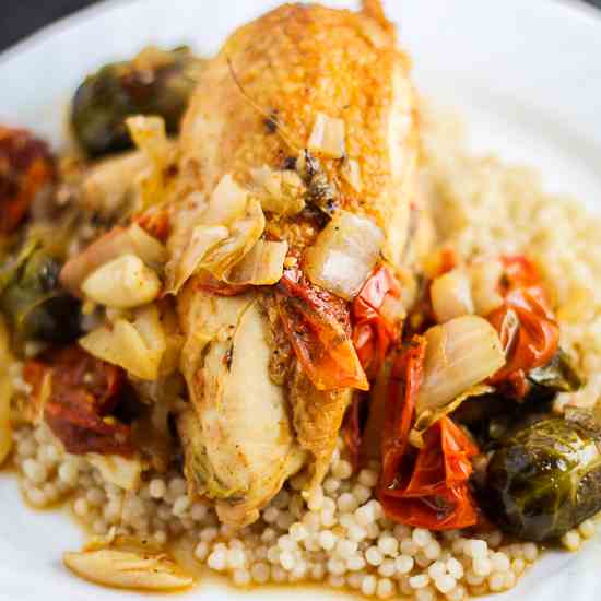 Braised Chicken and Caramelized Vegetables