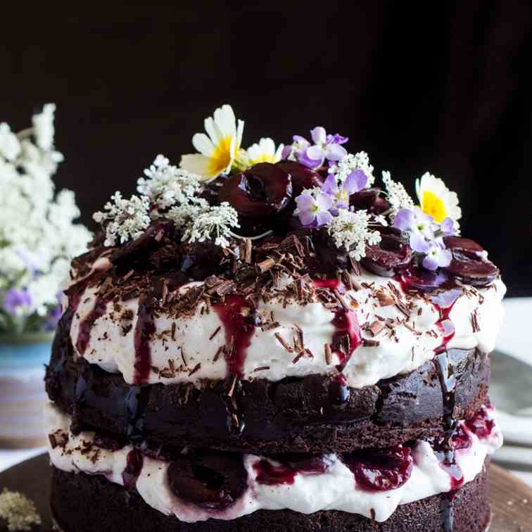 Vegan black forest cake