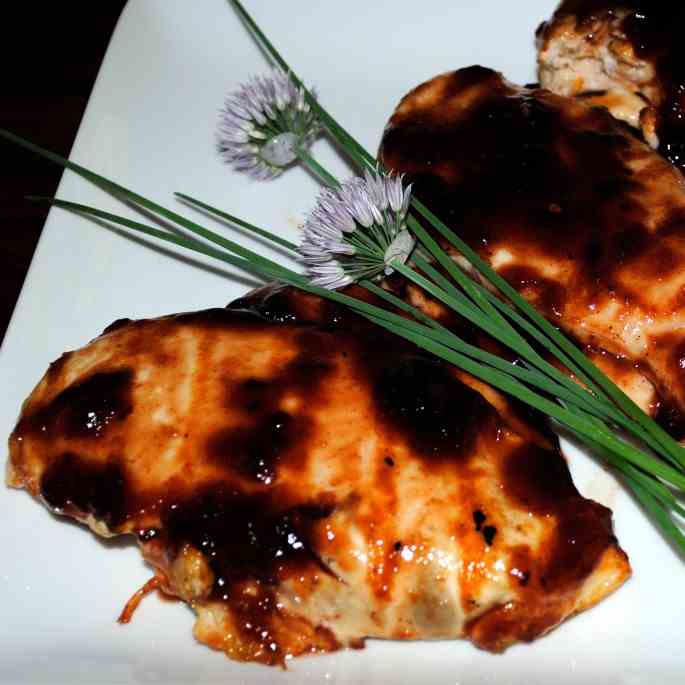 Grilled Chicken with Boysenberry BBQ Sauce