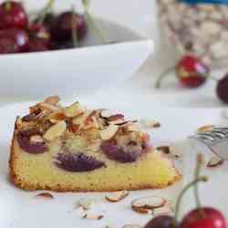 Cherry almond streusel cake