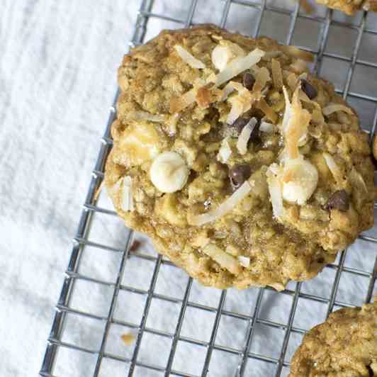 Chocolate Chip Coconut Oatmeal Cookies