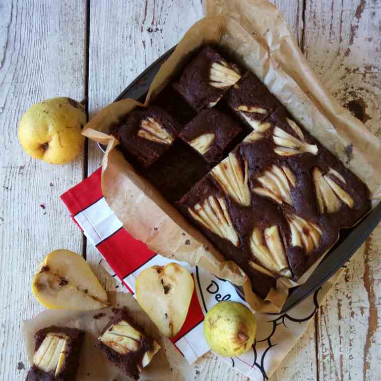 Pear cake with nutella
