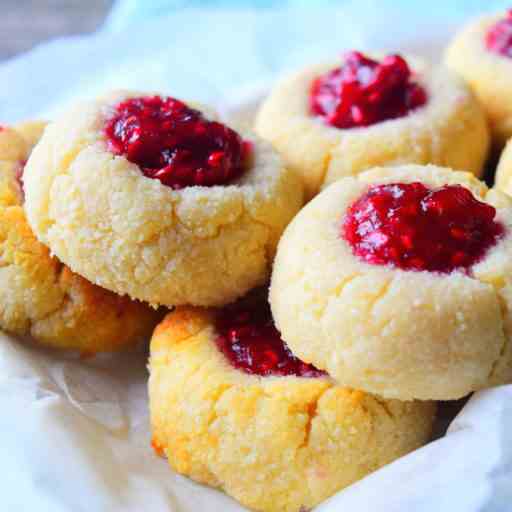 Raspberry - Coconut Thumbprint Cookies