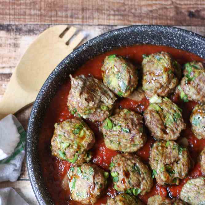 Lamb Meatballs With Herbs And Kale