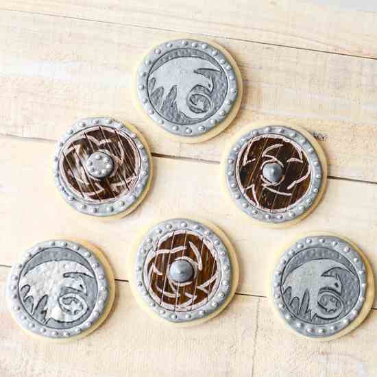 Viking Shield Sugar Cookies