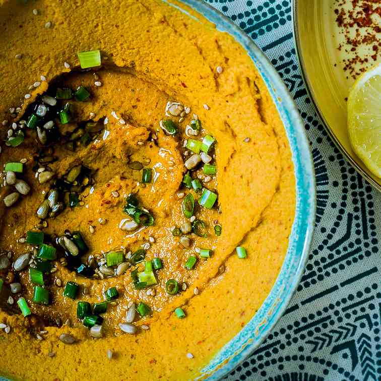Spicy Carrot Ginger Hummus