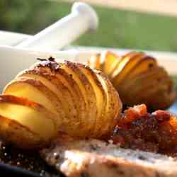 Hasselback Potatoes & Apple Chutney