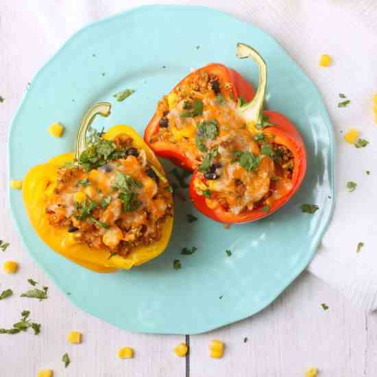 Mexican-Style Quinoa Stuffed Peppers