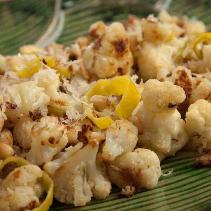 Cheesy Cauliflower with Pepperoncini