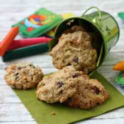 Apple, Hazelnuts and Rolled Oats Cookies