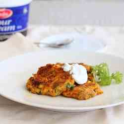 Carrot Cottage Cheese Fritters