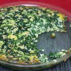 crustless spinach and smoked gouda quiche