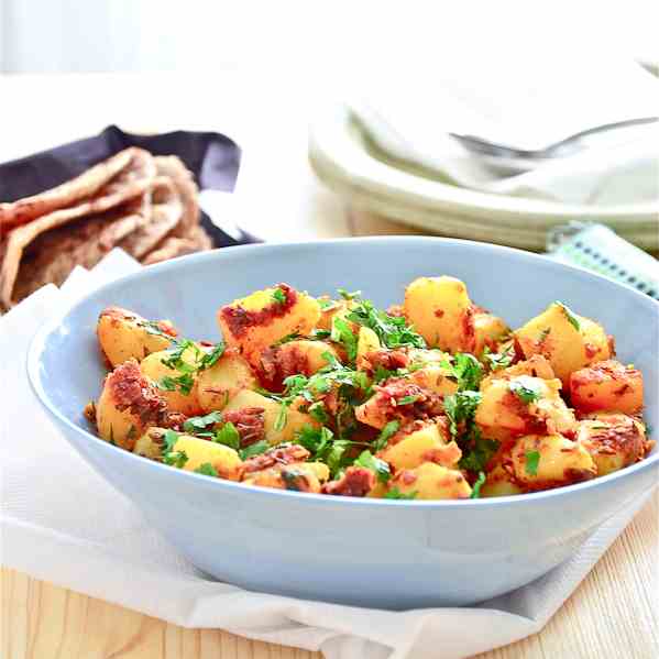 Potatoes cooked with Cumin