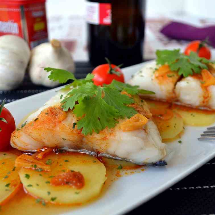 Cod fish recipe with Spanish paprika