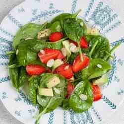 Avocado, Strawberry, Spinach Salad