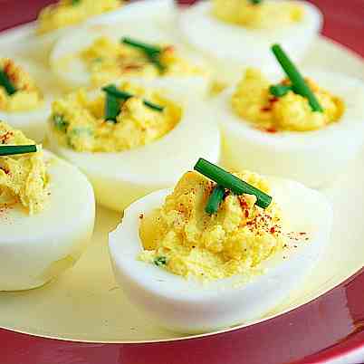 Chive Deviled Eggs